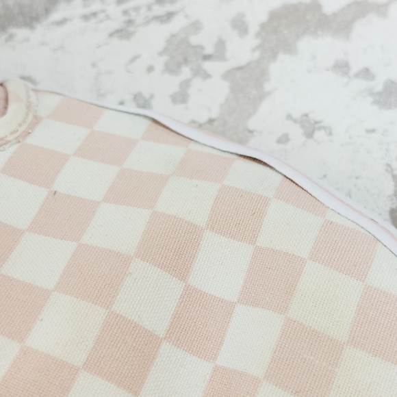 Vans Blush and Cream Checkered Slip-On Sneakers - Picture 11 of 13